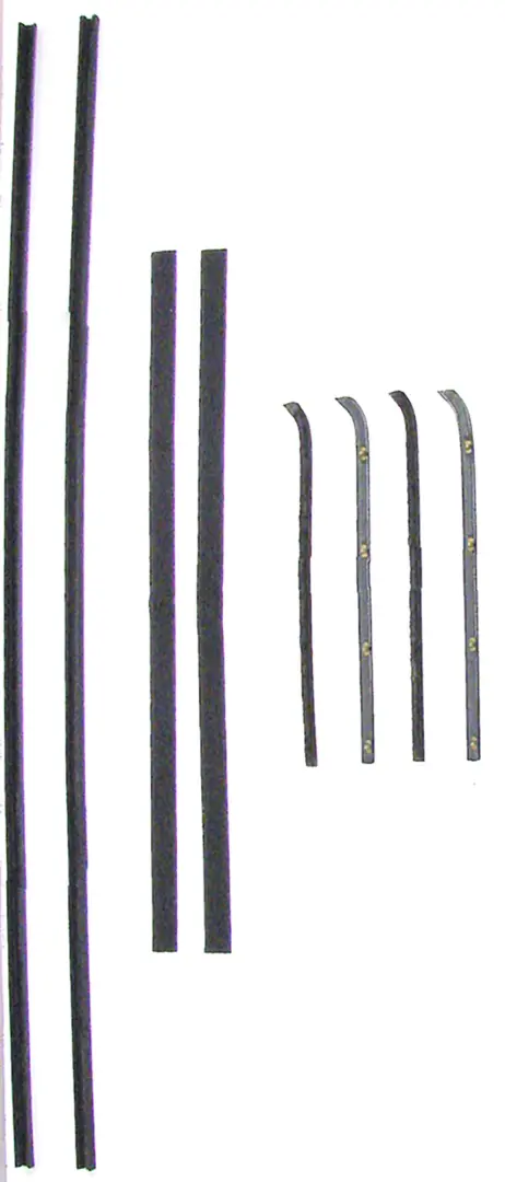 Front Door Window Channel Kit - 8pcs - 60-63 Chevy GMC C/K Pickup Truck Suburban (w/ Metal Framed Glass)