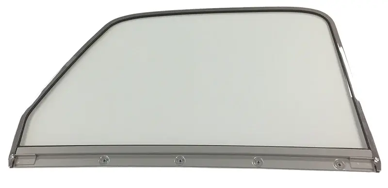 Door Glass Assembly w/ Chrome Frame - Clear - RH - 47-50 Chevy GMC Truck