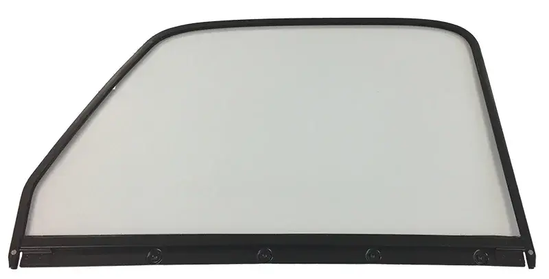 Door Glass Assembly w/ Black Frame - Clear - RH - 47-50 Chevy GMC Truck