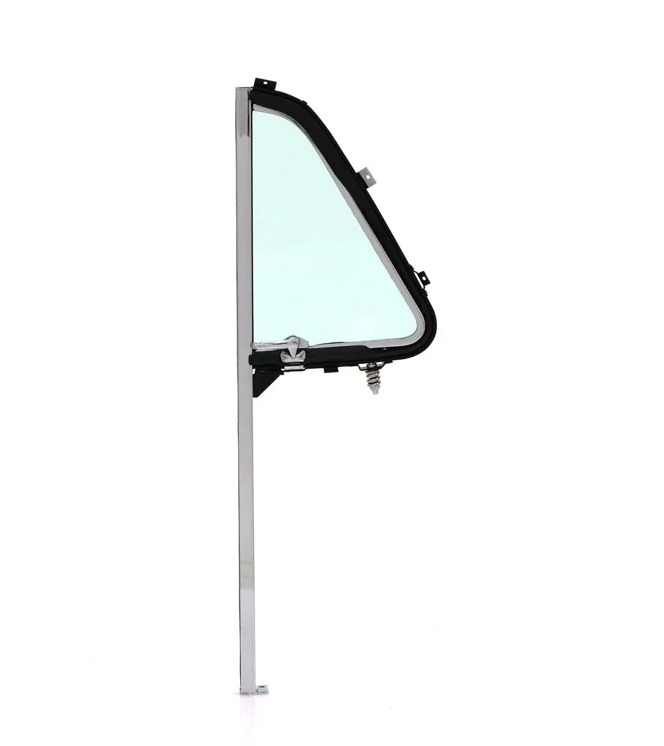 Vent Window Assembly - LH - Green Glass - Chrome Sash - 54-55 Chevy GMC Pickup, Suburban