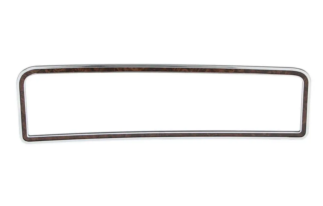 Glove Box Door Trim - Chrome/Woodgrain - 73-79 Ford Truck; 78-79 Bronco