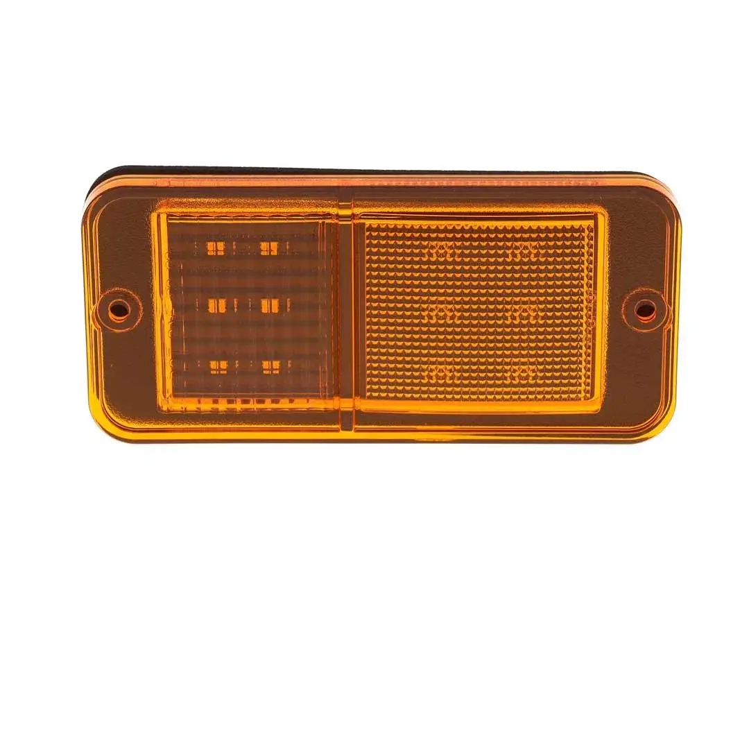 Front Side Marker Lens - Amber - 12 Amber LED - No Bezel - 68-72 Chevy GMC CK Truck Blazer Jimmy Suburban