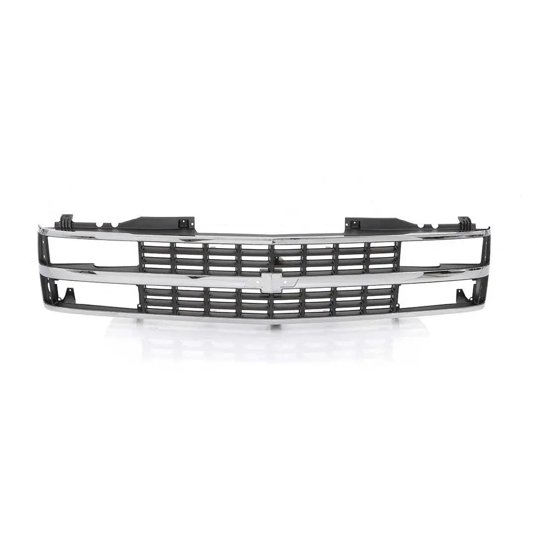 Premium Grille Shell - Chrome Black - Dual Headlight - 88-93 Chevy CK OBS Truck SUV
