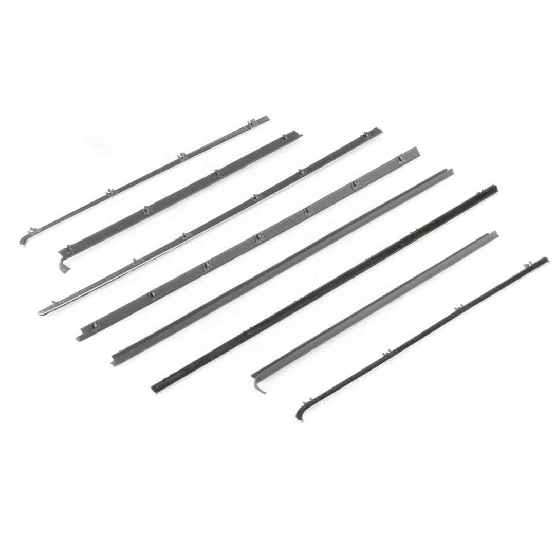 Front and Rear Door Beltline Window Felts - 64 Chevelle 2 Door Sedan Post