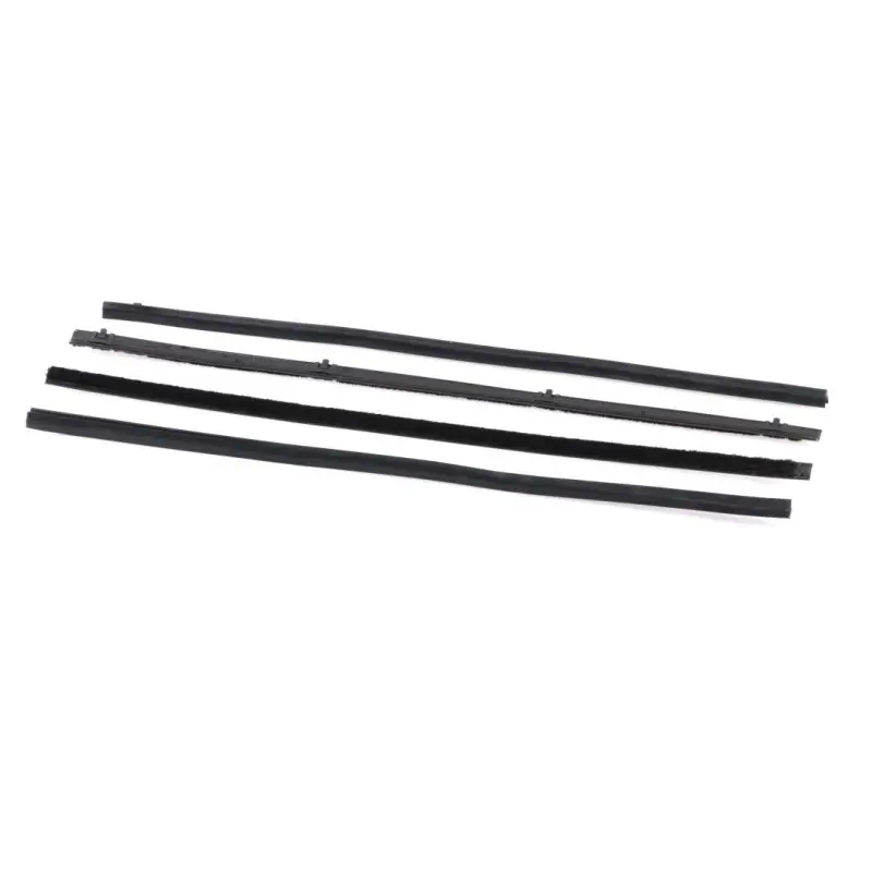 Rear Door Beltline Window Felts - Black - Inner & Outer - 67-72 Chevy GMC Suburban