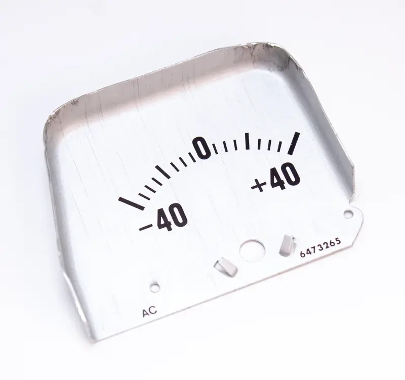 Console Amp Gauge Face - Silver - 68-69 Camaro