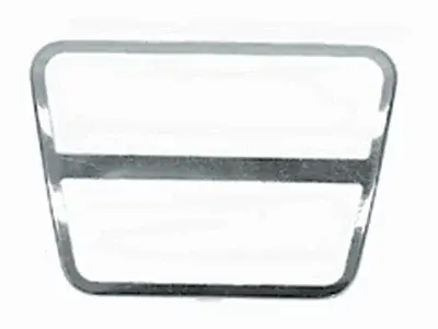 Brake or Clutch Pedal Pad Trim - Stainless - 68-71 Chevy II Nova; 67-69 Camaro; 68-81 Firebird