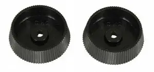 Radio Knobs - 2 Piece Set - Black Inner (Tone & Fader) - 67-68 Chevelle El Camino; 67-68 Camaro