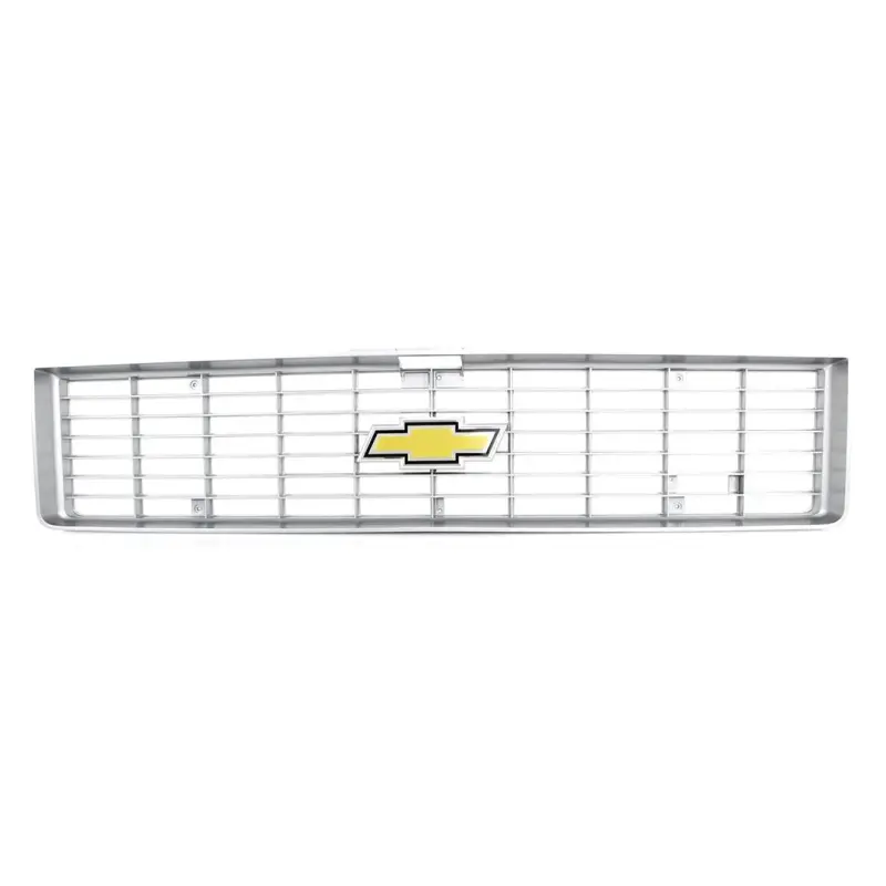 Premium Grille - OE Style with Foil Bowtie Emblem - Argent Gray - 73-74 Chevy CK Pickup Blazer Suburban