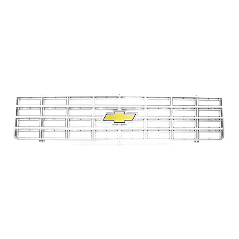 Premium Grille - OE Style with Foil Bowtie Emblem - Argent Gray - 75-76 Chevy CK Pickup Blazer Suburban