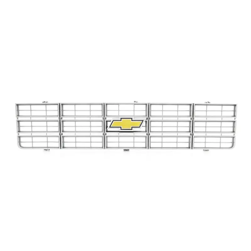 Premium Grille - OE Style with Foil Bowtie Emblem - Argent Gray - 77-79 Chevy CK Pickup Blazer Suburban