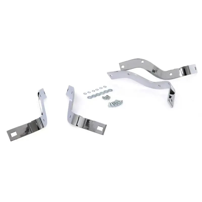 Rear Bumper Bracket Set - Chrome - 48-52 Ford F1 F2 Flareside; 53-72 F100 F250 Flareside