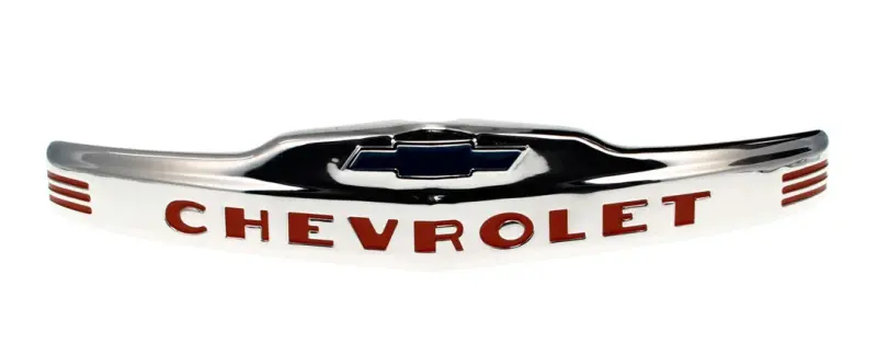 Hood Emblem - "Chevrolet" - Polished Stainless Steel - 47-53 Chevy Truck