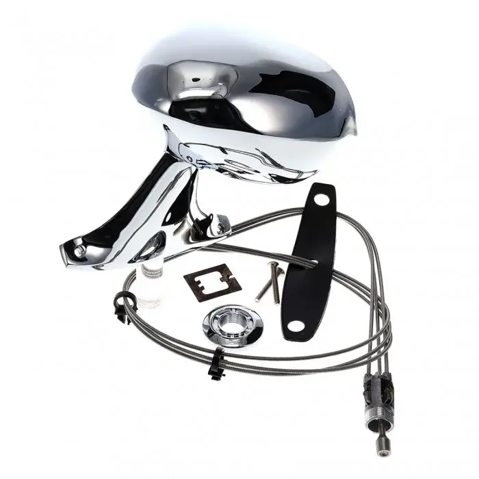 Outside Mirror - Sport Style - Chrome - Remote - LH - Dodge Plymouth 73-74 B Body