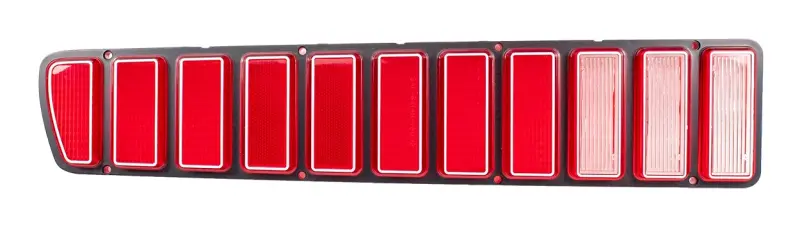 Taillight Lens w/ Silver Trim - LH - 73-74 Charger