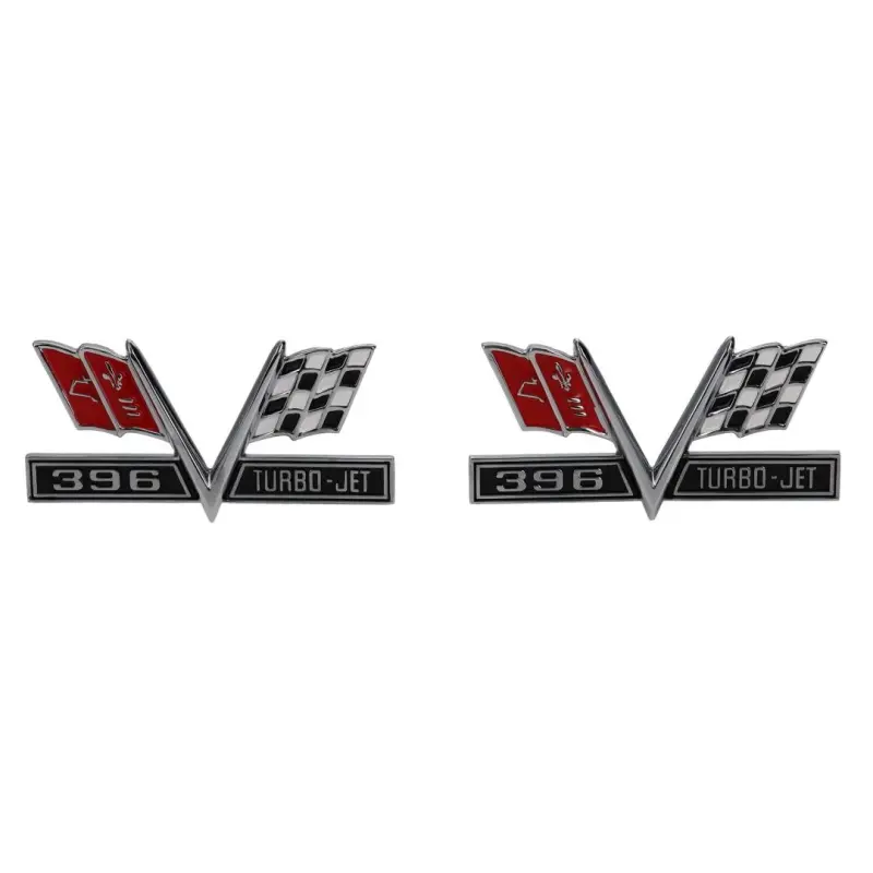 Fender Emblems - 396 Turbo-Jet Flag - 65-67 Camaro Chevelle