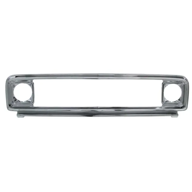 Grille Shell - w/ Headlamp Bezels - Chrome Steel - 71-72 Chevy C/K Pickup Blazer Suburban