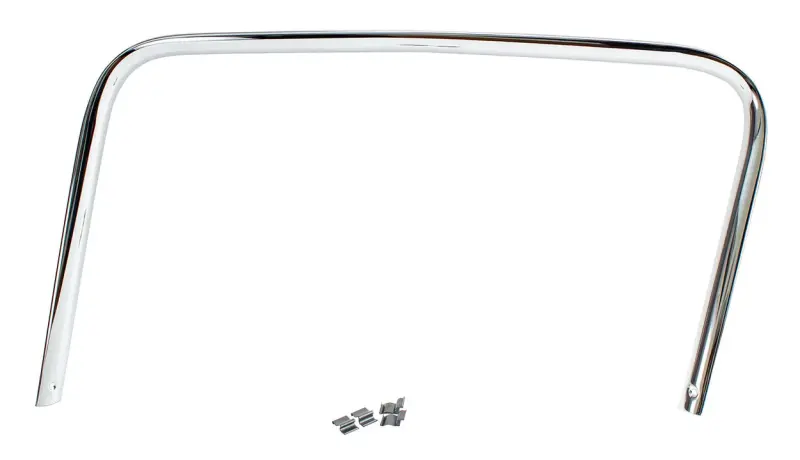 Door Glass Molding Trim Panel - Inner - Chrome - LH - 55-59 Chevy GMC Truck