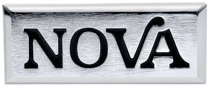 Grille Emblem w/ Hardware - "Nova" - 76-77 Nova (Except SS & Rally)