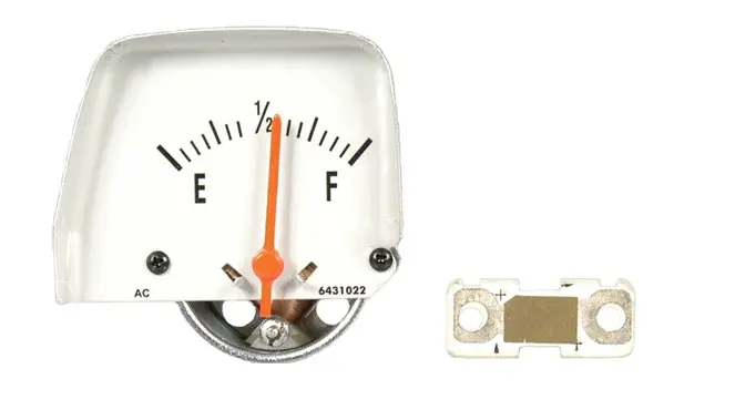 Console Fuel Gauge - Silver Face - 68-69 Camaro