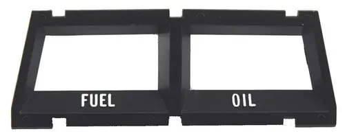 Console Gauge Fuel & Oil Bezel - 68-76 Chevy II Nova; 71-76 Ventura; 74 GTO