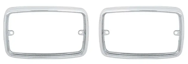 Park Lamp Bezels - LH/RH Pair - 70-72 Valiant; 71-72 Scamp; 70-72 Duster (except Sharktooth grill)
