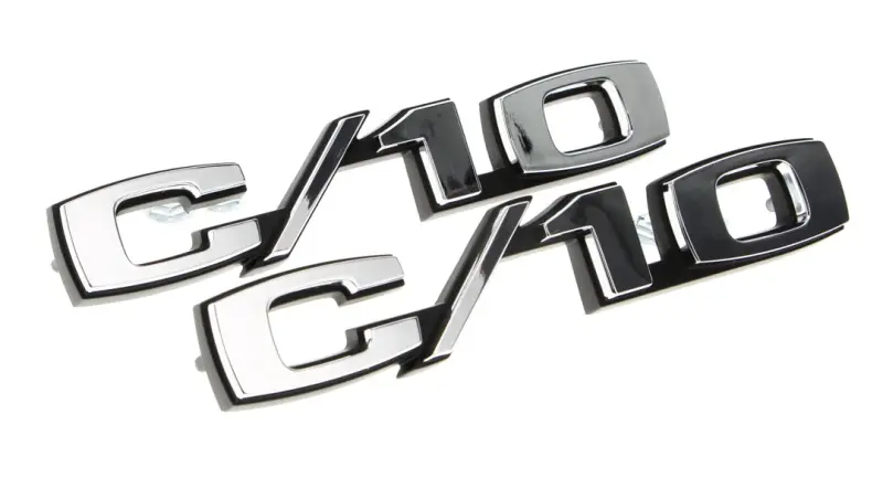 Front Fender Emblem - "C/10" - LH/RH Pair - 69-70 Chevy C10 Pickup Blazer Suburban