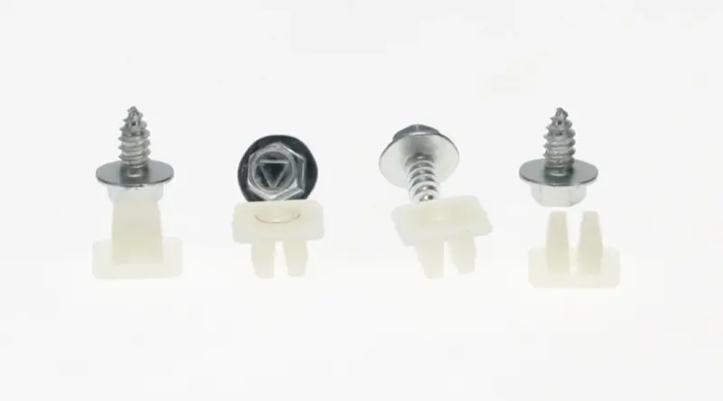 Front and Rear License Plate Hardware Kit (4pcs)