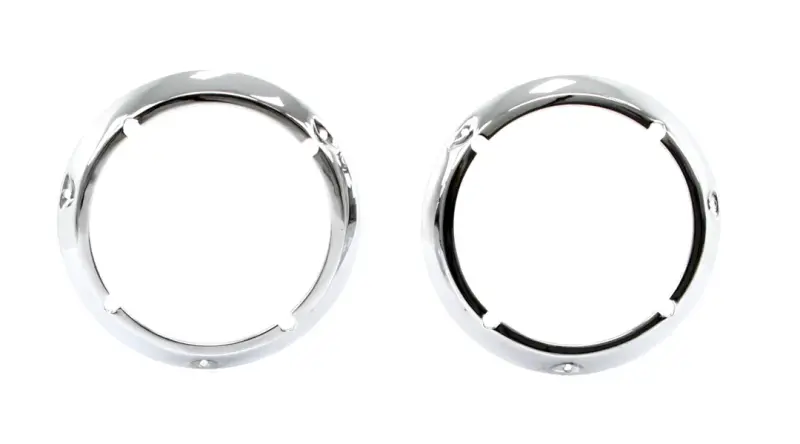 Headlight Bezels - Chrome - LH/RH Pair - 71-77 Bronco