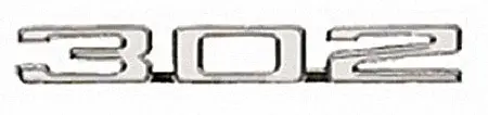 Hood Emblem - "302" - LH or RH - 69 Camaro