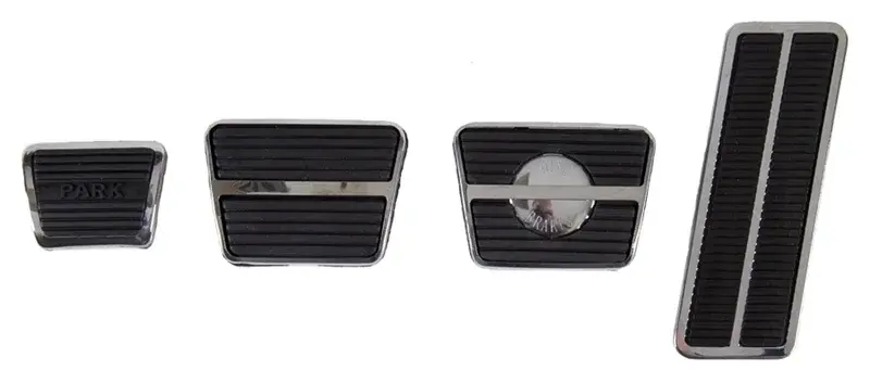 Pedal Pad and Trim Kit - Manual Transmission with Disc Brakes - 67-68 Camaro Firebird; 68-72 Chevelle