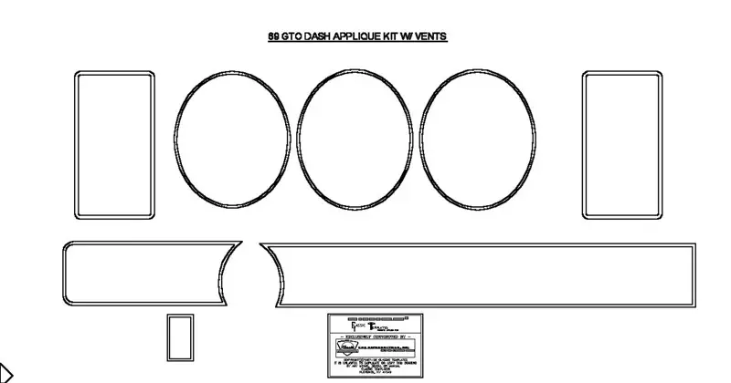 Dash Instrument Bezel Applique - 69 GTO
