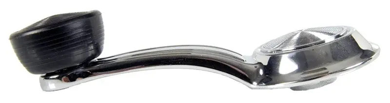 Door Window Crank - Correct with Casting Numbers (Black Knob) - Rear for 70-72 Camaro - Fits many GM Models