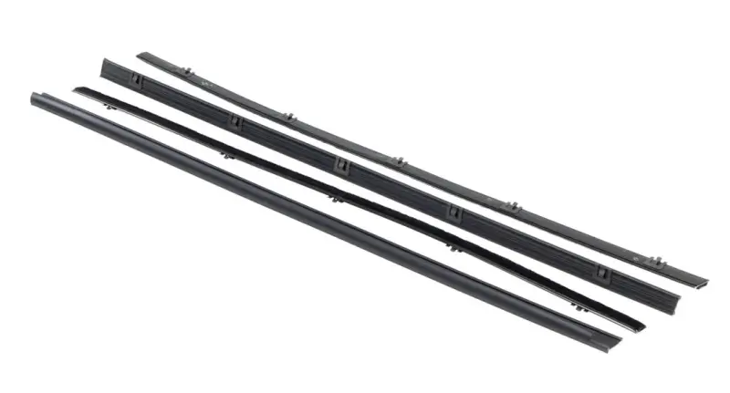 Front Door Beltline Window Felts - Inner & Outer - Black - 67-72 Chevy GMC CK Truck Blazer Jimmy Suburban
