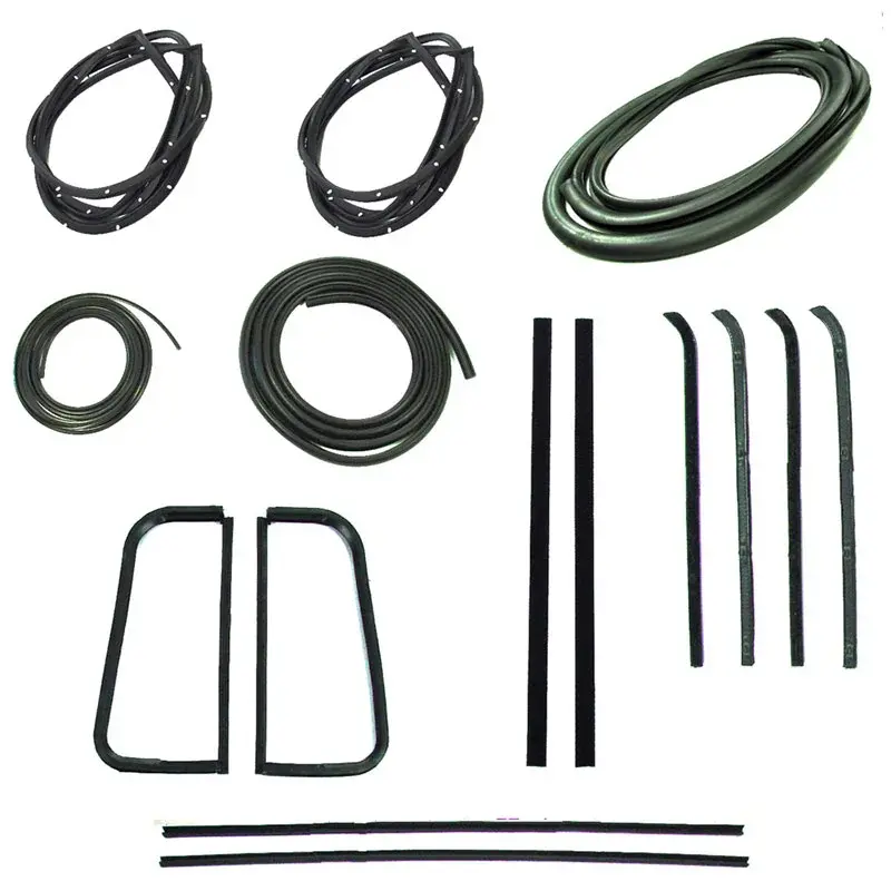 Weatherstrip Kit - Full - w/o Reveal Trim Groove - 9pcs - 55-59 Chevy GMC Truck