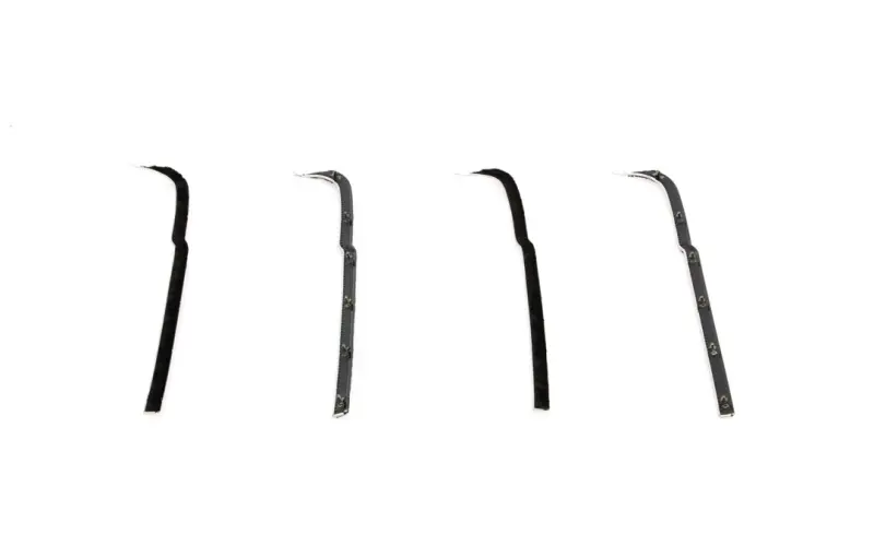 Front Door Beltline Window Felts - Inner & Outer - Chrome - 61-66 Ford F-Series Truck
