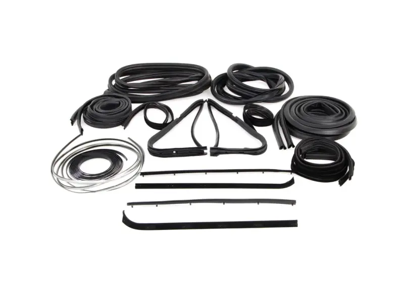 Complete Weatherstrip Seal Kit (18pcs) - 77-79 F-Series Pickup w/ plastic chrome windshield trim