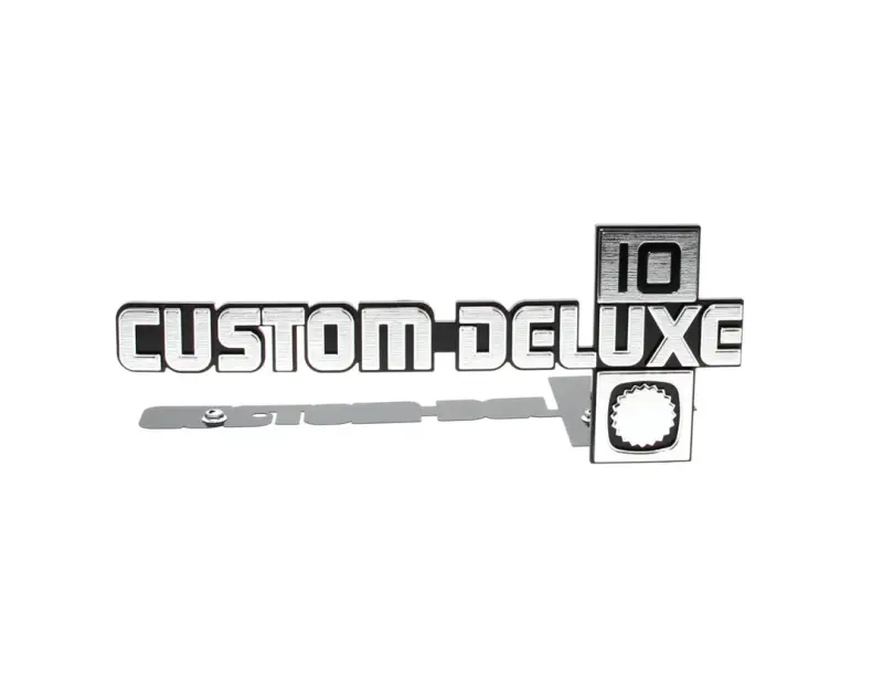 Front Fender Emblem - Custom Deluxe 10 - Pair - 81-91 Chevy C10 Pickup Blazer Suburban
