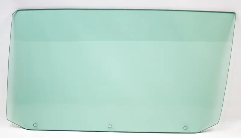Door Glass with 3 Holes - Green Tint - LH - 65 Chevelle GTO Malibu Coupe
