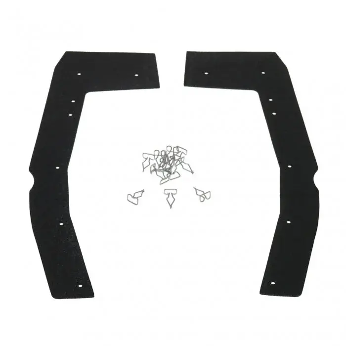 Fender Splash Shield Seals - Front - with Clips - 67-69 Barracuda