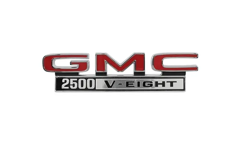 Front Fender Emblems - GMC 2500 V-Eight - Pair - 68-70 GMC CK Pickup Truck
