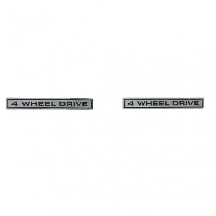 Front Fender Emblems - 4 WHEEL DRIVE - Pair - 68-72 GMC CK Pickup Truck