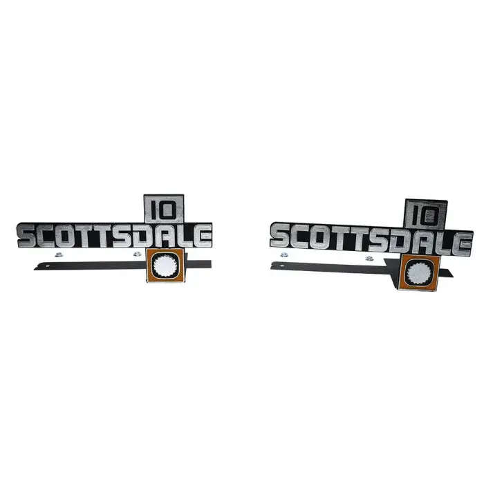 Fender Emblems - Scottsdale 10 - Pair - 81-87 Chevy CK Truck