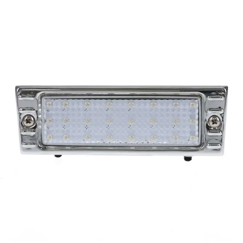 Park Lamp Assembly - LED - Clear - Chrome Bezel - 47-53 Chevy Truck Suburban