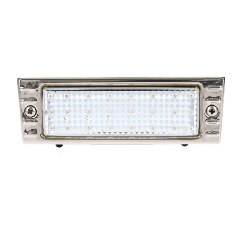 Park Lamp Assembly - LED - Clear - Stainless Bezel - 47-53 Chevy Truck Suburban