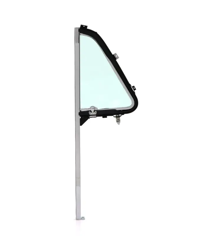 Vent Window Assembly - LH - Green Glass - Chrome Sash - 54-55 Chevy GMC Pickup, Suburban
