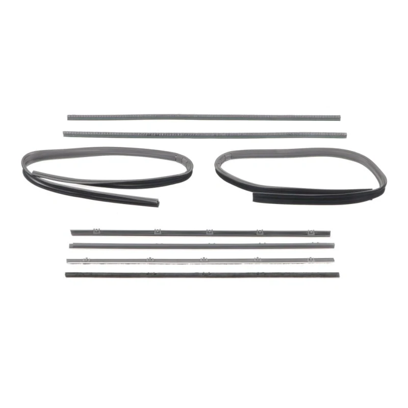 Front Door Window Channel Kit - Chrome Bead Felts - 67-72 Chevy GMC CK Suburban