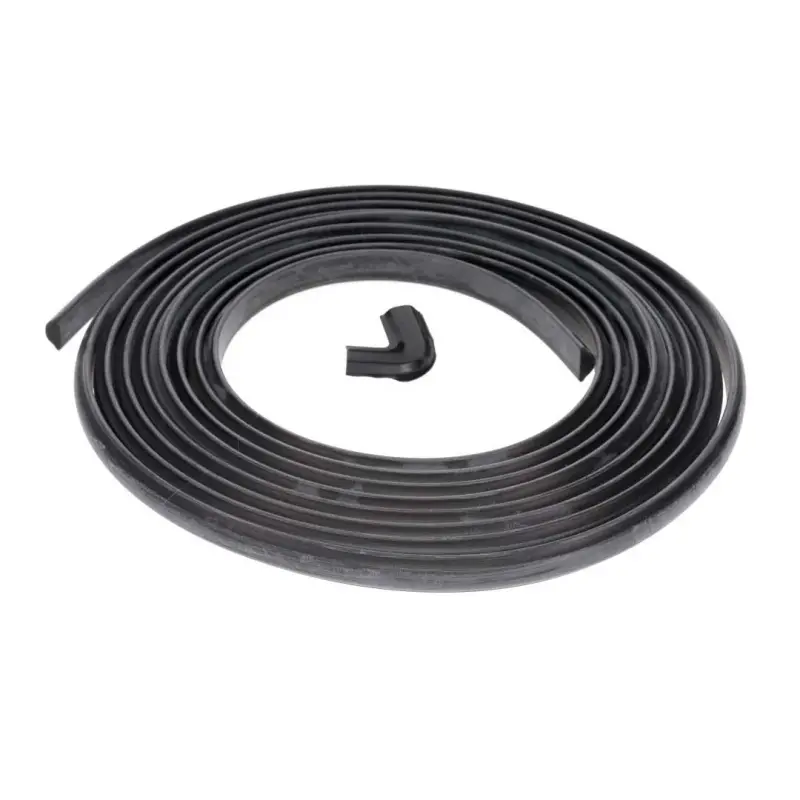Quarter Window Gasket Lock Strip w Cap - Black - 73-91 Chevy GMC CK Suburban
