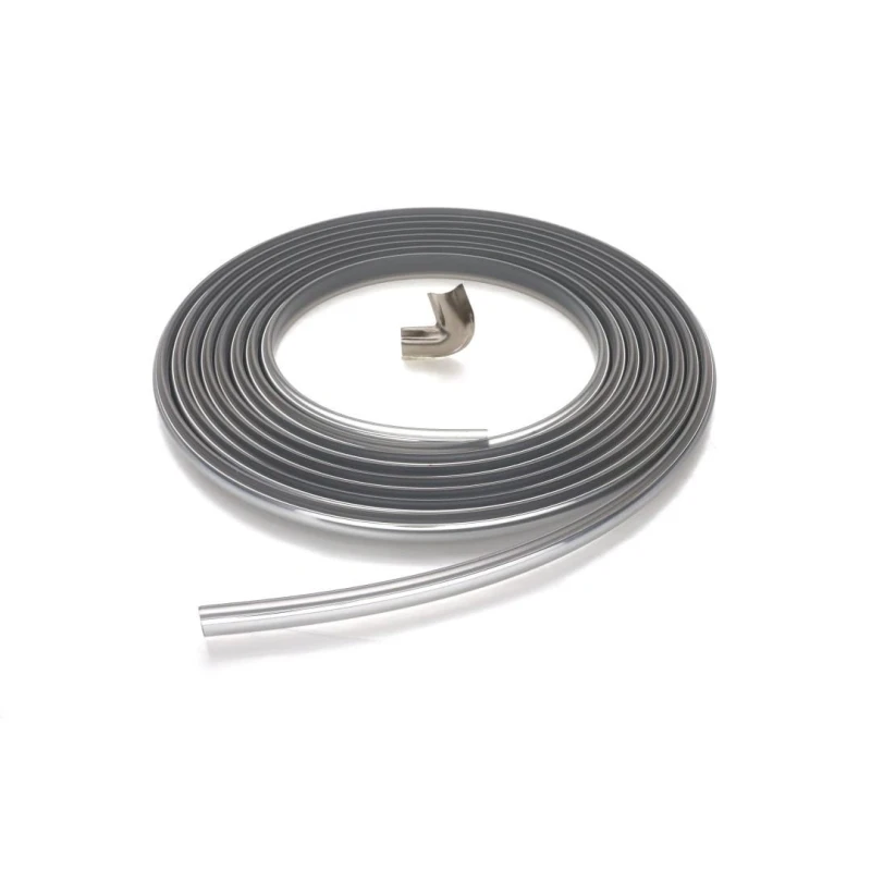 Quarter Window Gasket Lock Strip w Cap - Chrome - 73-91 Chevy GMC CK Suburban