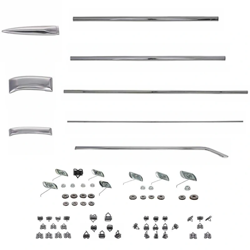 Side Trim Molding Set - 16 pcs with clips -62-66 Chevy CK Shortbed Fleetside Truck
